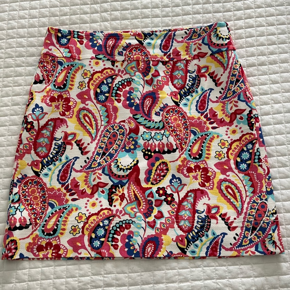 Talbots like new colorful paisley summer skirt Size 10